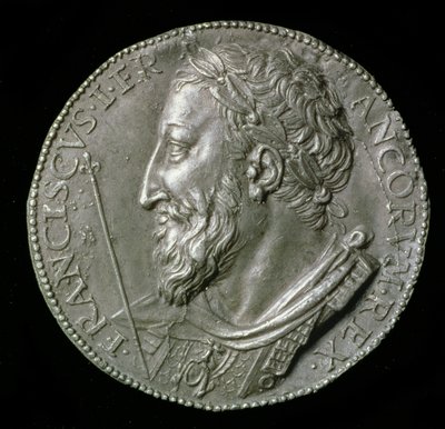 Francis I of Valois, King of France (1515-47) uniface, 1537 by Benvenuto Cellini